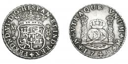 710  -  FERNANDO VI. 8 reales. 1748. México. MF. VI-356. MBC.