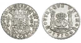 713  -  FERNANDO VI. 8 reales. 1750. México. MF. VI-358. Oxidaciones limpiadas. MBC+.