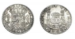 715  -  FERNANDO VI. 8 reales. 1752. México. MF. VI-360. Leves oxidaciones. MBC.