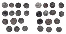 REPÚBLICA ROMANA. Lote de 14 denarios. De BC+ a MBC-.