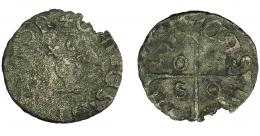 CARLOS I. Calleres. Cerdeña. A/ + CARLES I.IPERATOR. Cabeza a izq. R/ + CASTRI CALLAR. VE 0,73 g. 14,7 mm. CRU-4188. BC.