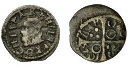FELIPE IV. Dinero. 1625. Barcelona. AC-2. Descentrada. MBC-.