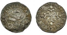 CARLOS II. Real. 1690. Cerdeña. CI/* en anv. MIR-88. MBC-.