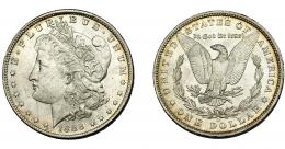 MONEDAS EXTRANJERAS. ESTADOS UNIDOS. 1 dólar. 1888. O. B.O. EBC.