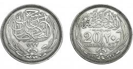 MONEDAS EXTRANJERAS. EGIPTO. 20 Piastras. 1916. KM-321. MBC+.
