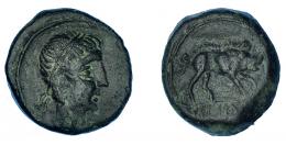 3033 - HISPANIA ANTIGUA. CASTULO. Cuadrante. R/ Jabalí a der. AE 4,74 g. 14,6 mm. I-733. ACIP- 2132. MBC. Muy escasa.