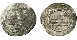 ACUÑACIONES HISPANO-ÁRABES. CALIFATO. Abd al-Rahman III. Dirham. Madinat al-Zahra 342 H. AR 1,76 g. 20,88 mm. Vives-424. MBC/MBC-.