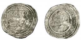 ACUÑACIONES HISPANO-ÁRABES. CALIFATO. Abd al-Rahman III. Dirham. Madinat al-Zahra 350 H. AR 2,17 g. 21,42 mm. Vives-445. MBC-. 