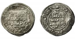 ACUÑACIONES HISPANO-ÁRABES. CALIFATO. Hisam II. Dirham. Al-Andalus 392 H. AR 3,53 g. 23,81 mm. Vives-569. Pequeña grieta. MBC-.