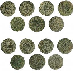 FELIPE IV. Lote de 7 piezas de 2 maravedís: Cuenca -1633 (4)- y Madrid -1663 (2) y 1664 S. Calidad media MBC.