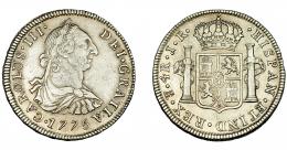 CARLOS III. 4 reales. 1775. Potosí. JR. VI-981. MBC+. Escasa.