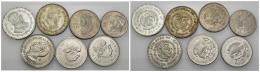 MONEDAS EXTRANJERAS. MÉXICO. Lote de 7 monedas de 1 peso: 1947, 1948, 1950, 1957, 1958, 1959 y 1977. MBC/EBC.