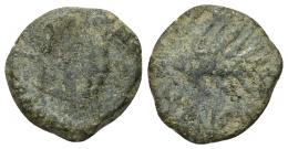 6 - HISPANIA ANTIGUA. BAICIPO. Semis. A/ Racimo de uvas, a izq. S. R/ Espiga a der., debajo BAI(CIP). AE 3,28 g. 18,1 mm. I-183. ACIP-2507. RC.