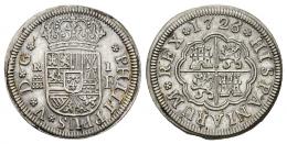244 - FELIPE V. Real. 1726. Segovia. F. AR 2,75 g. 20,8 mm. VI-530. EBC.