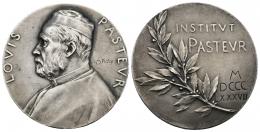 MONEDAS EXTRANJERAS. FRANCIA. Medalla. L. Pasteur. Inauguración del Instituto Pasteur. 1888. Grabador: O. Roty. AE 21,25 g. 36,75 mm. EBC.