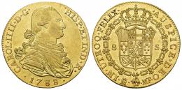 396   -  CARLOS IV. 8 escudos. 1788. Madrid. MF. VI-1318. NGC-AU-55. B.O. EBC/EBC+.