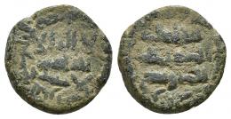 CONQUISTA/GOBERNADORES. Felús. Al-Andalus. 122 H. CU 3,96 g. 10 mm. F XX-b. Pátina verde oscuro. MBC-.