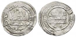CALIFATO. AL-HAKAM II (961-976).  Dírham. Medina al-Zahra. 350 H. AR 2,51 g. 23 mm. V-447. Cospel abierto. MBC.