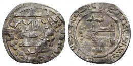 CALIFATO. AL-HAKAM II (961-976).  Dírham. Medina al-Zahra. 360 H. AR 2,6 g. 21 mm. V-465. Ligeramente alabeada. MBC-.