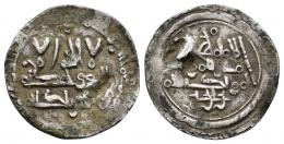 CALIFATO. HISAM II (977-1008). Dírham. Medina Fez. 388 H. AR 2,61 g. 20 mm. V-618. Ligeramente alabeada. MBC.