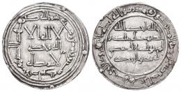 EMIRATO. ABD AL-RAHMAN I (755-788). Dírham. Al-Andalus. 157 H. AR 2,7 g. 28 mm. V-55. Agujerito. MBC+. Muy escasa.