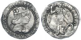189  -  FERNANDO I DE NÁPOLES. Coronado. Nápoles (1458-1494). R/ Sin marcas. IV-1018. MBC/MBC-.