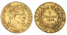 463  -  FRANCIA. 5 francos. 1868-A. KM-803.1. MBC.