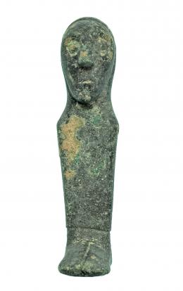 567  -  HISPANIA ANTIGUA. Íberos. 450-200 a.C. Bronce. Exvoto masculino. Altura 5,1 cm.