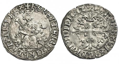 427 - ESTADOS ITALIANOS. NÁPOLES. Roberto d'Anjou. Gigliato (1309-1317). MIR-28. MBC+.