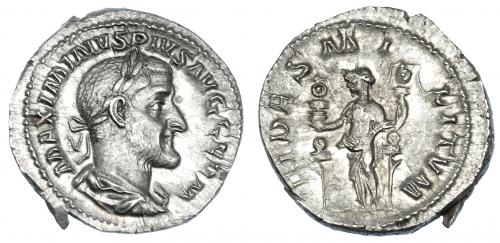 409 - MAXIMINO I. Denario. Roma (236-238). R/ Fides; FIDES MI-LITVM. RIC-18a. EBC-/MBC.