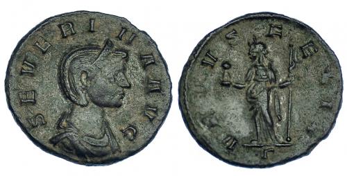 430 - SEVERINA. Denario de vellón. Roma (270-275). R/ Venus a izq. con figura y cetro; VENVS FELIX, exergo gamma. RIC-6. MBC.