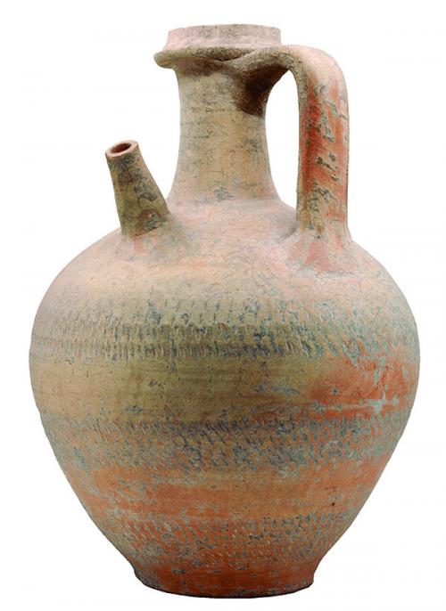 2045 - ROMA. Imperio Romano. ¿Jarra? (Primera mitad I d.C.). Cerámica común. Altura 25,6 cm.