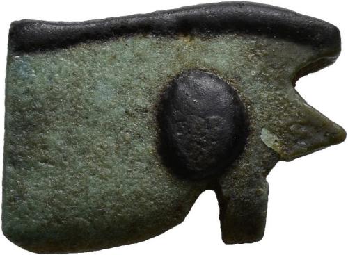 37   -  EGIPTO. Ojo de Horus. Fayenza. 22 mm. Baja Época