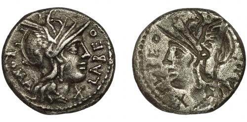 108   -  FABIA. Denario incuso. Roma (124 a.C.). FFC-697 similar. MBC.