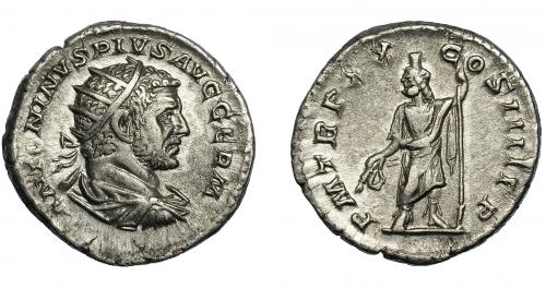 215   -  CARACALLA. Antoniniano. Roma (217). R/ Serapis a izq. con cetro y espigas; P M TR P XX COS IIII P P. AR 5,35 g. 23,9 mm. RIC-289D. MBC+/MBC.
