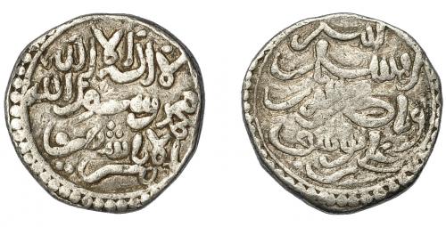 434   -  PERIODO ALMORÁVIDE. Ali Ibn Yusuf y emir Tasfin. Quirate. Sin ceca. 533-537 H. AR 0,96 g. 11 mm. V-1822. MBC-.