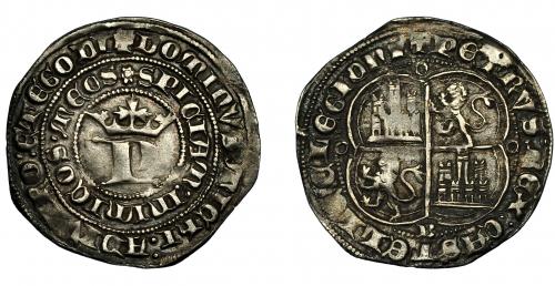 273 - PEDRO I. Real. Burgos. III-378. BMM-527. Pequeños vanos. MBC.