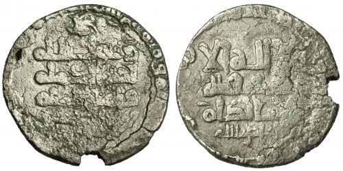 2614 - MUNDO ISLÁMICO. Gaznavíes. Irán/Persia. Mahmud. Dirham. S.C./S.F. Mitchiner tipo 767. Oxidaciones limpiadas. BC+.