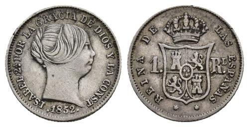 12   -  ISABEL II. Real. 1852. Madrid. VI-266. Pequeñas marcas. MBC.