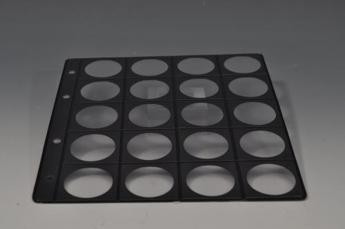 507   -  Funda tipo claraboya PARDO, capacidad para 20 monedas.