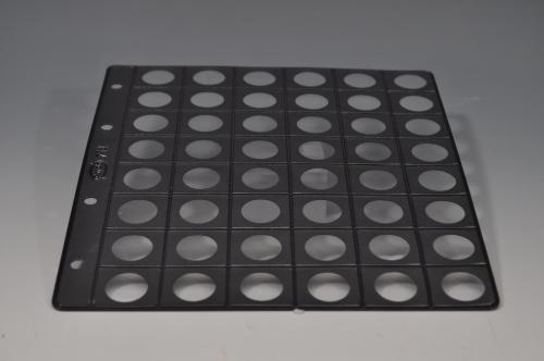 509   -  Funda tipo claraboya PARDO, capacidad para 48 monedas.