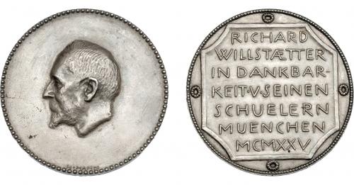 1088   -  MONEDAS EXTRANJERAS. ALEMANIA. Medalla. Richard Willstaetter. 1925. Premio Nobel de Química en 1915. AR 49,5 mm. Grabador H. Hahn. EBC.