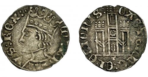 248 - REINOS DE CASTILLA Y LEÓN. ENRIQUE II. Cornado. Toledo. CASTELVE: ELEGIONIS: en rev. AR 0,93 g. 19,48 mm. III-492. BMM-673.1. MBC+.