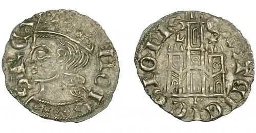249 - REINOS DE CASTILLA Y LEÓN. JUAN I. Cornado. León. Marca: L-*/L. AR 0,83 g. 19,07 mm. III-567. BMM-742. EBC-.