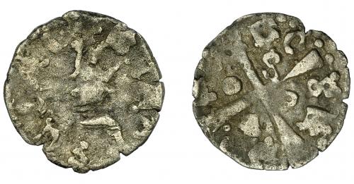 256   -  CORONA DE ARAGÓN. ALFONSO EL MAGNÁNIMO (1416-1458). Dinero. Cerdeña. AR 0,76 g. 16,3 mm. IV-878 vte. BC/BC+.