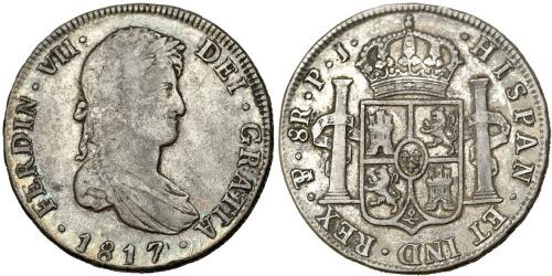 285 - FERNANDO VII. 8 reales. 1817. Potosí. PJ. VI-1138. MBC-.