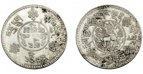 340 - MONEDAS EXTRANJERAS. CHINA/TIBET. 3 srang. 1934. MBC.