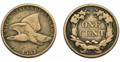 352 - MONEDAS EXTRANJERAS. ESTADOS UNIDOS. Centavo. 1857. KM-85. Bc.