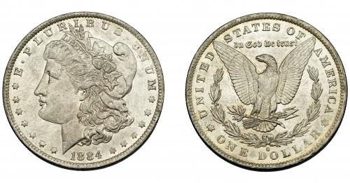 359   -  MONEDAS EXTRANJERAS. ESTADOS UNIDOS. 1 dólar. 1884-O. B.O. EBC.