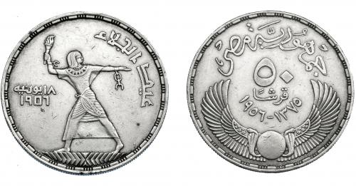 364   -  MONEDAS EXTRANJERAS. EGIPTO. 50 Piastras. 1907. KM-386. MBC.
